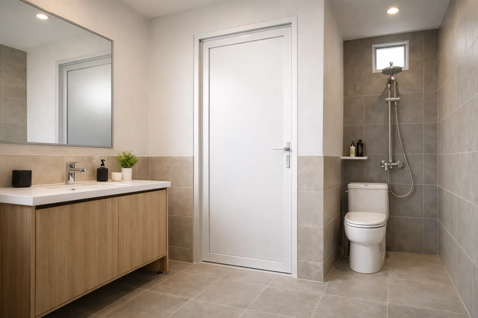 10 Model Pintu Kamar Mandi Aluminium Minimalis yang Praktis dan Modern