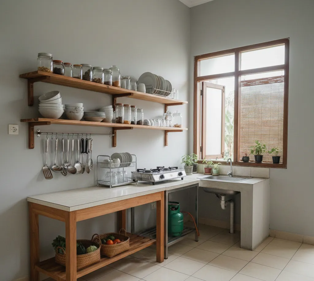 Cara Menata Dapur Tanpa Kitchen Set agar Tetap Rapi dan Nyaman
