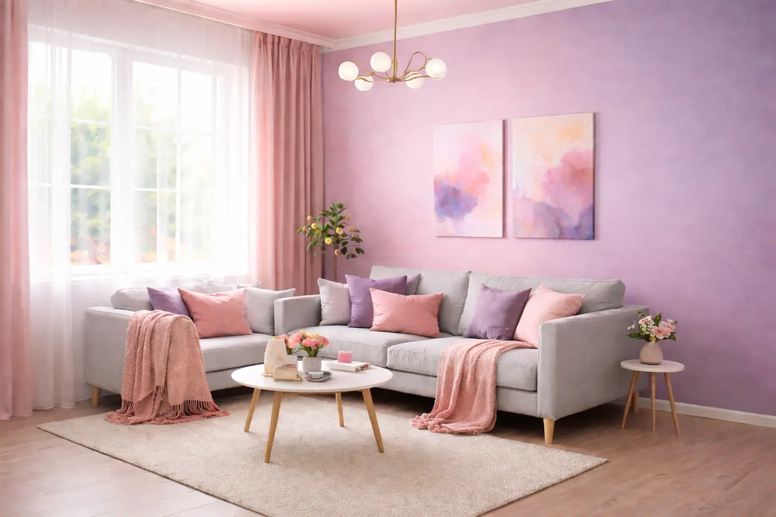 10 Perpaduan Warna Cat Rumah Ungu dan Pink yang Elegan